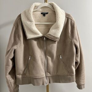 60. Lauren Ralph Lauren Micro Suede Sherpa Jacket